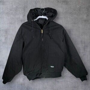 Walls Work Jacket Mens Large Black Hooded Kevlar Lined Outerwear Outdoors Chore